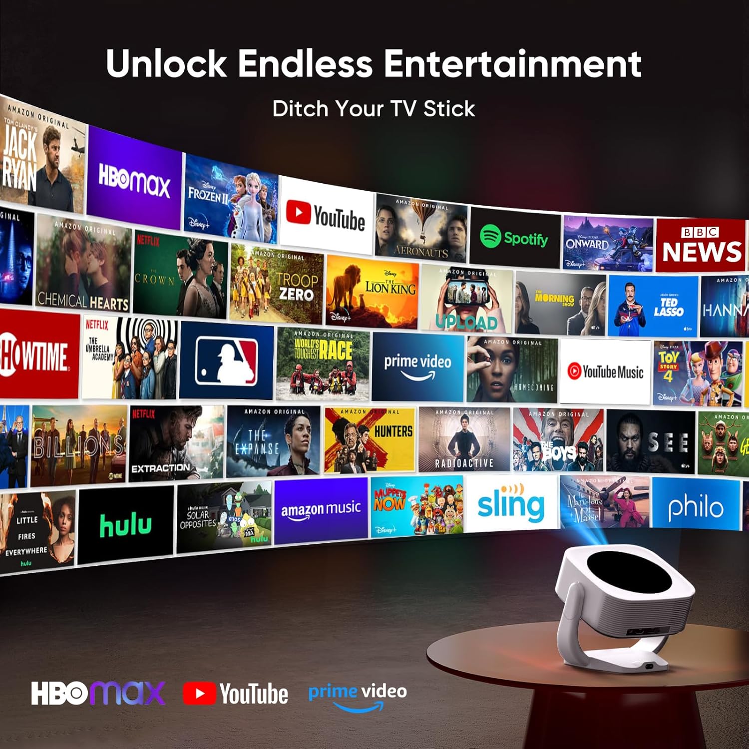 Mini Proiettore Portatile Native 1080P con App Integrata - immagine 3