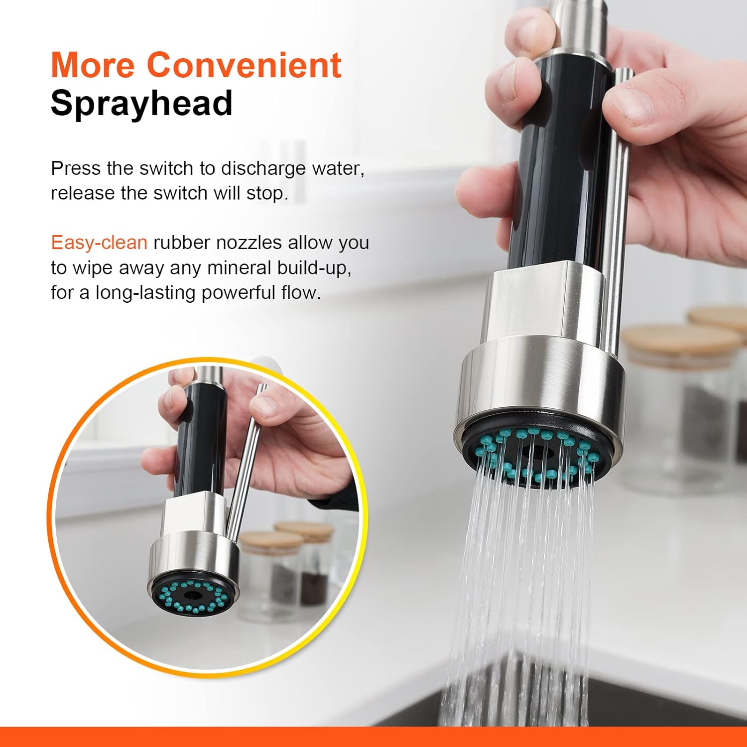 Ibergrif M22144A Rubinetto Cucina Alta Pressione, Nichel - immagine 3