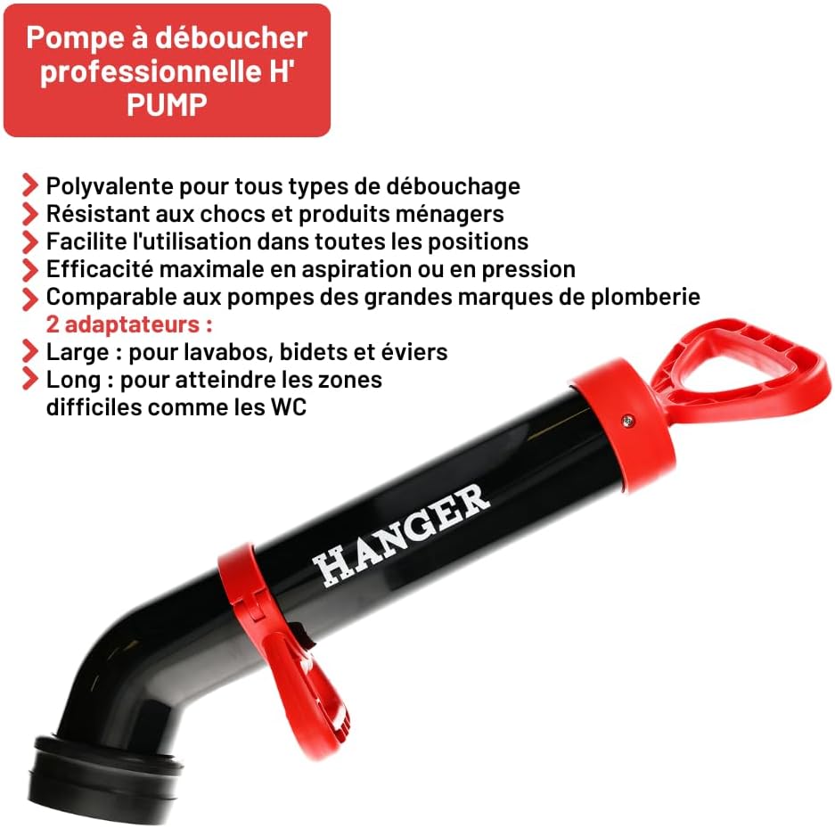 HANGER 121530 Pompa Professionale H' Pump, Nero - immagine 3