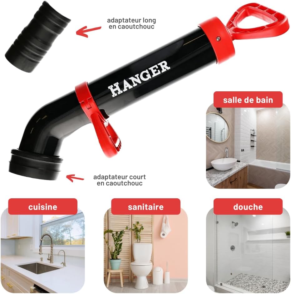 HANGER 121530 Pompa Professionale H' Pump, Nero - immagine 4