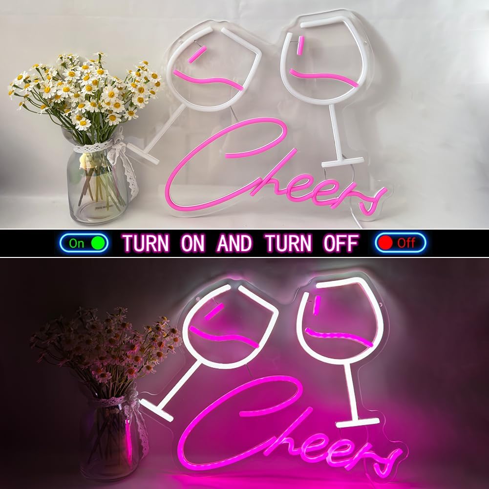 Uexnkj-y Luci al Neon Bar Cheers USB con Interruttore - immagine 5
