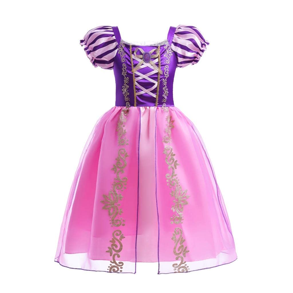 Lito Angels Costume da Principessa Rapunzel per Bambina, Vestito da Festa di Compleanno