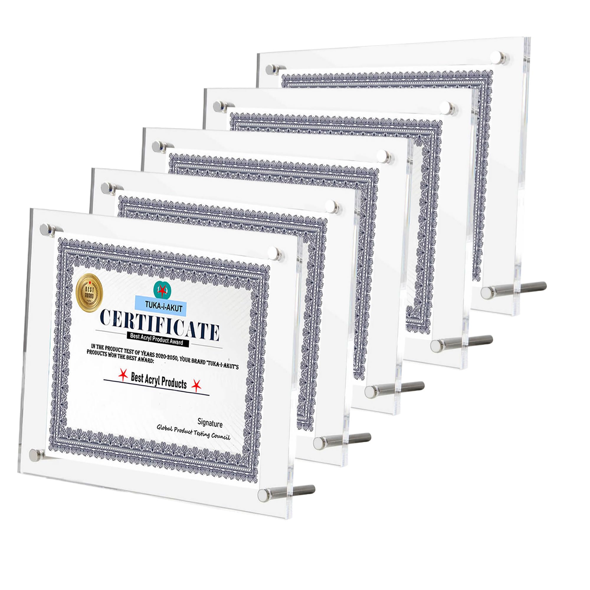 Tuka-i-akut 5X Cornice Display Acrilico A3 Trasparente