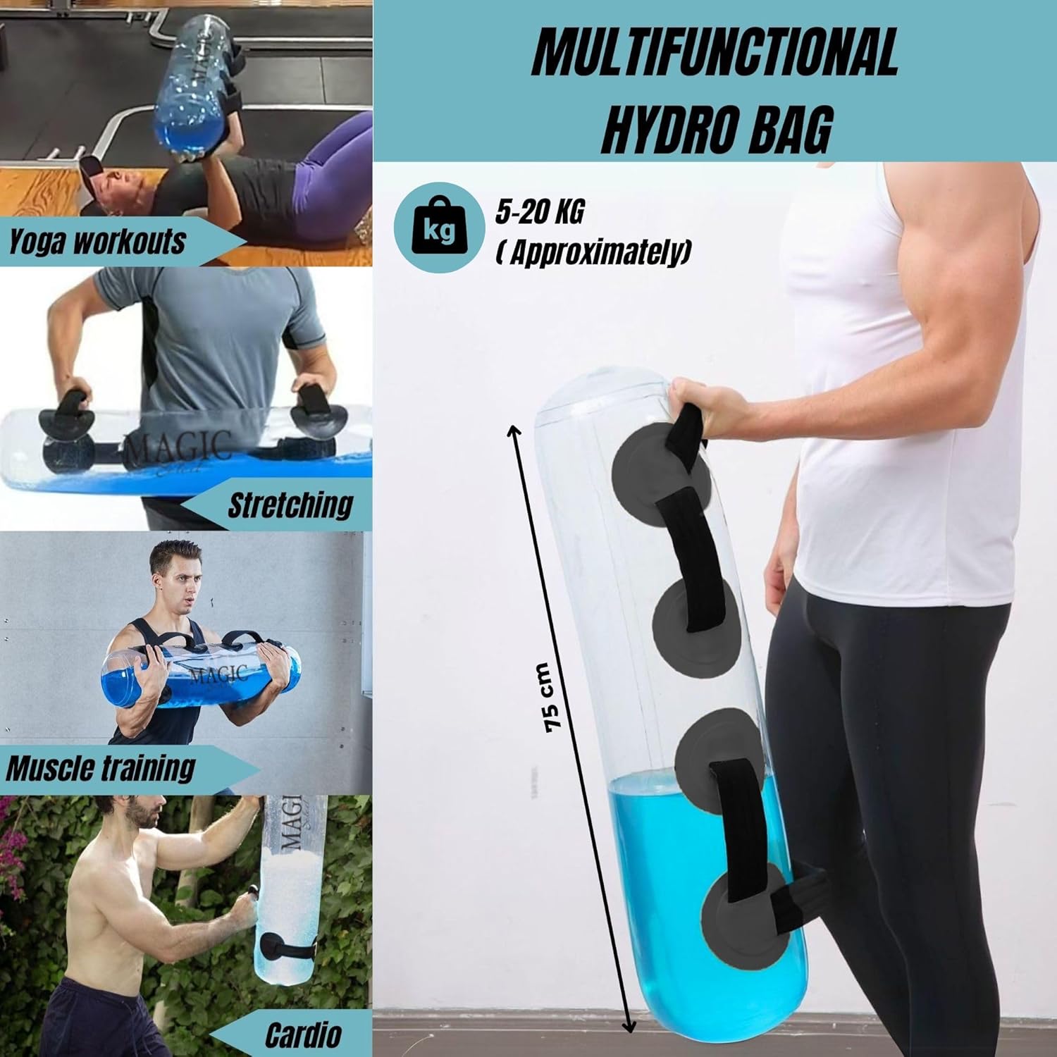 MAGIC SELECT Borsa Pesi Acqua Fitness 5-20 kg - immagine 2