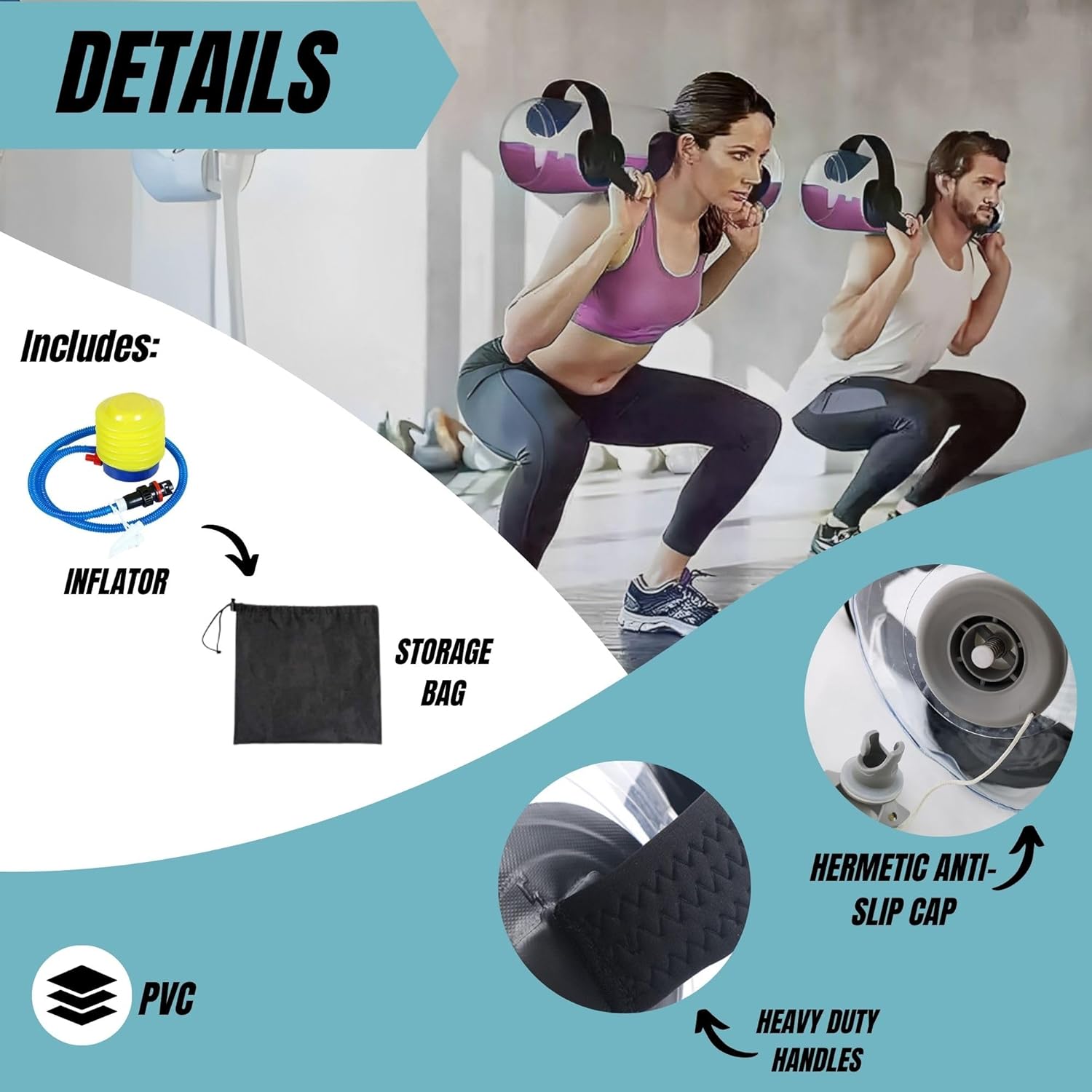 MAGIC SELECT Borsa Pesi Acqua Fitness 5-20 kg - immagine 4