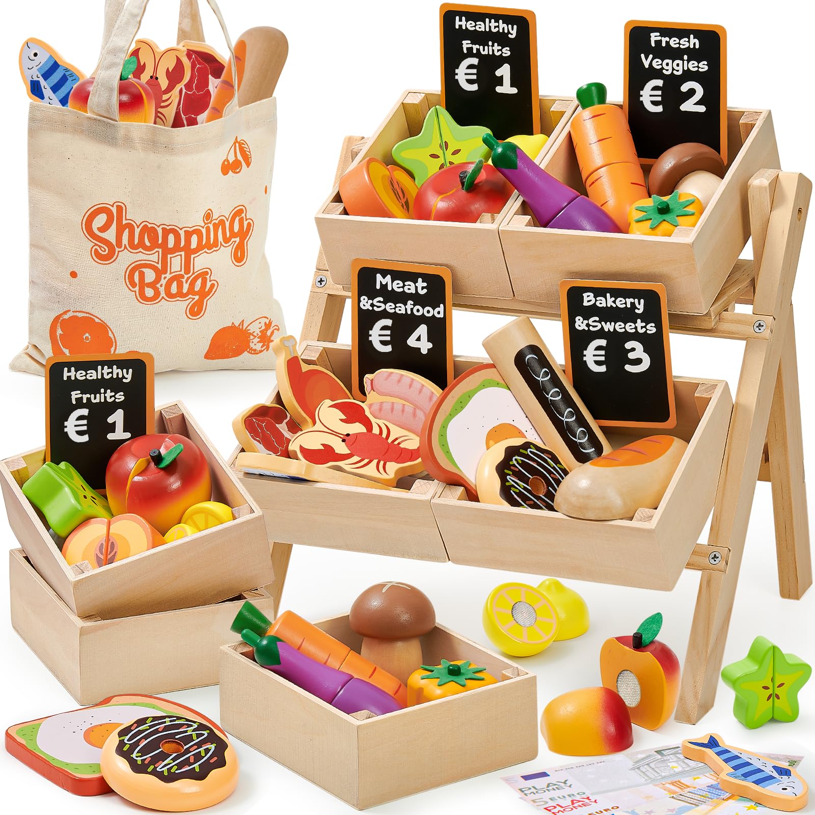 Atoylink Accessori Cucina Bambini in Legno