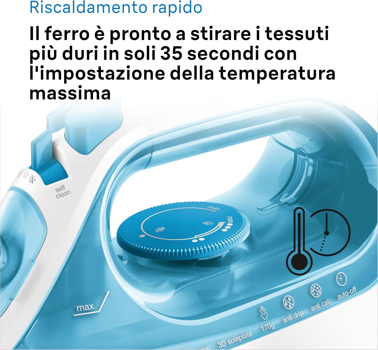 Braun Texstyle 3 SI3053BL - Ferro da Stiro a Vapore 270ml - immagine 5