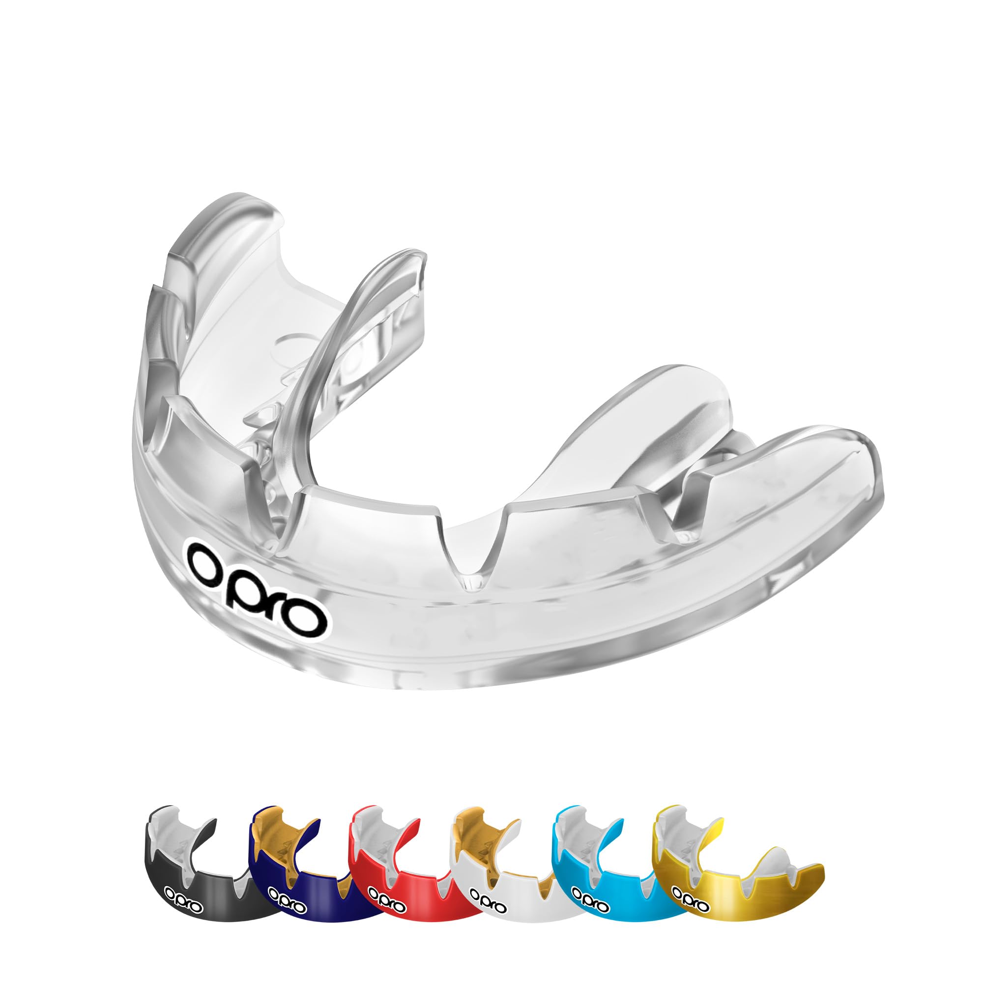 OPRO Paradenti per Apparecchi Ortodontici Instant Custom-Fit – Paradenti per Boxe, MMA, Rugby, Hockey – Automodellante – Protezione Dentale per Adulti (Età 10+) – Con Garanzia Dentale