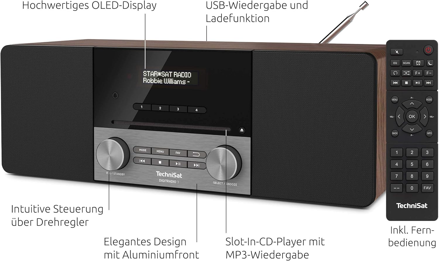Technisat DIGITRADIO 3 - Radio Stereo DAB Compatta - immagine 2