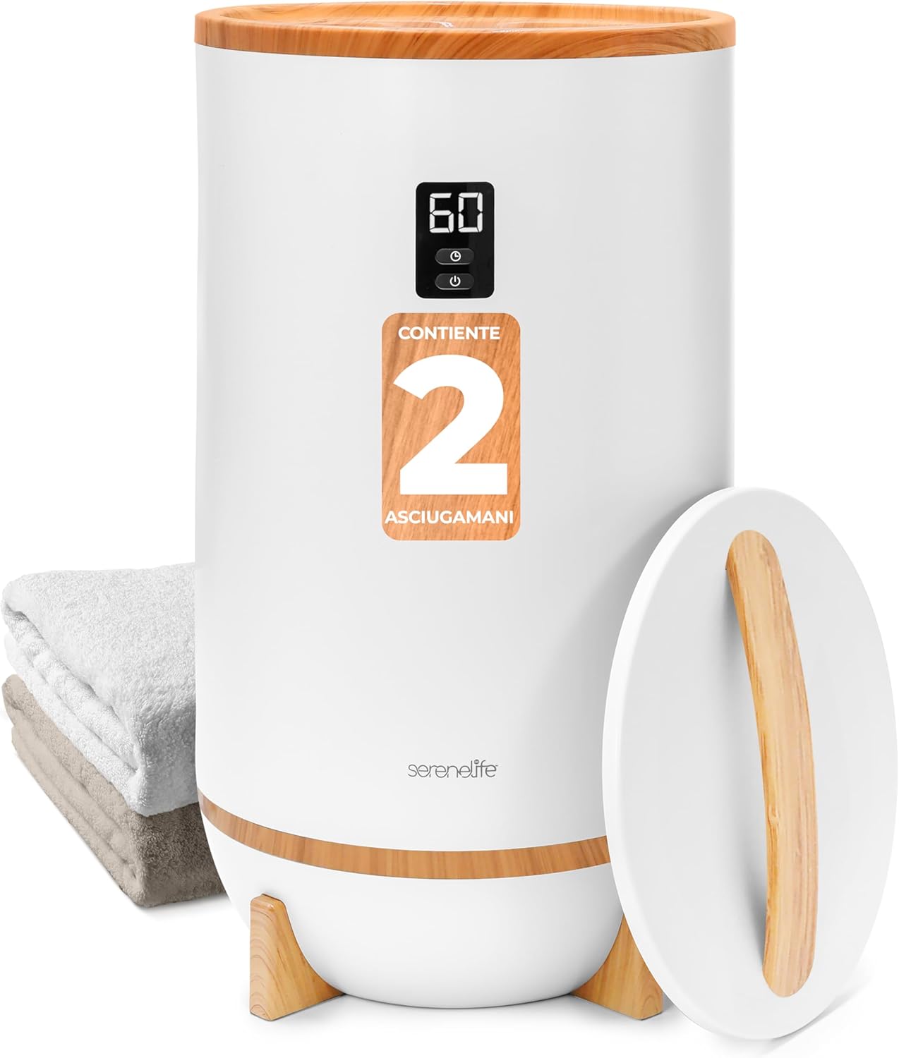 SereneLife Scalda Asciugamani e Coperte Single Touch - immagine 1