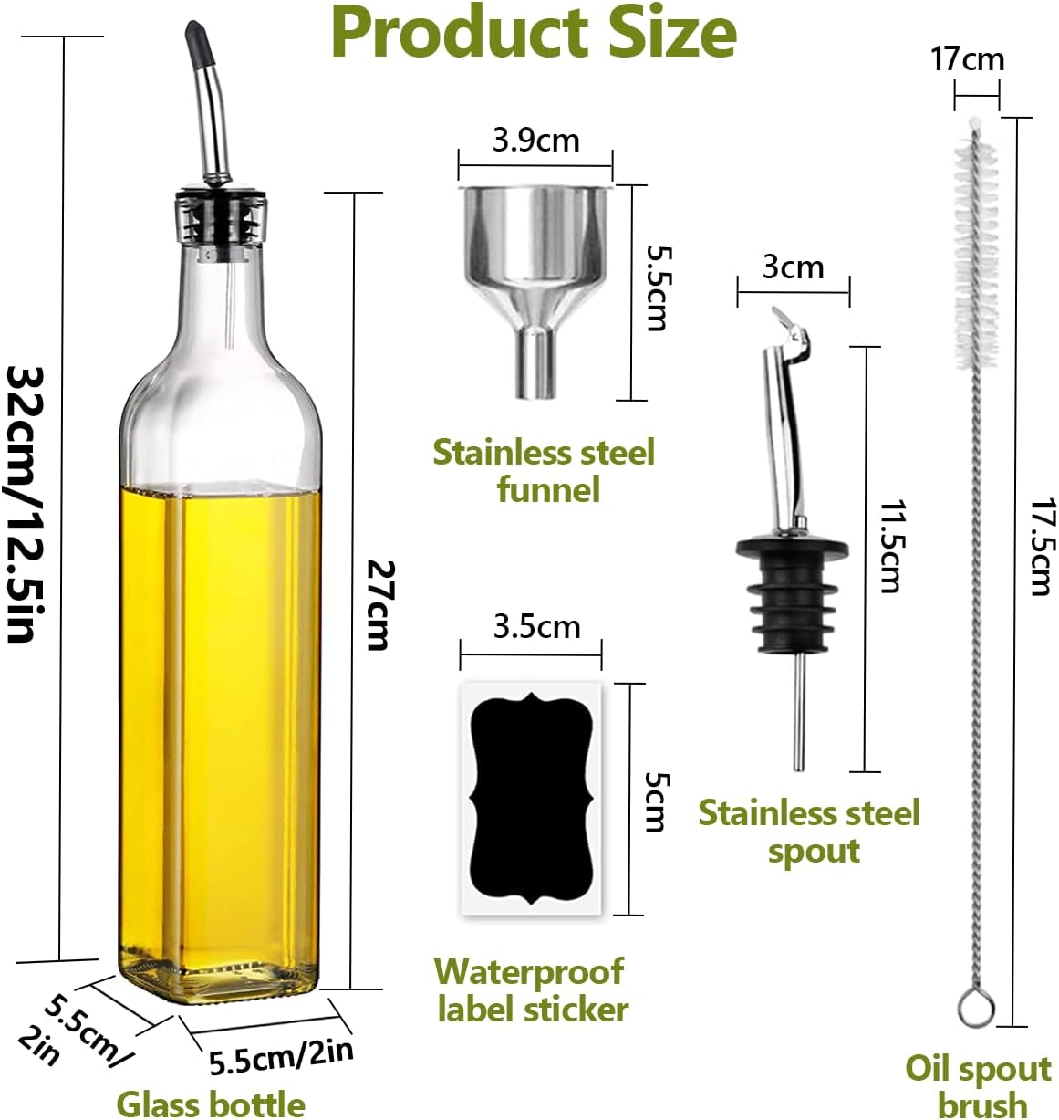 Oliera e Dosatore Olio Aceto 500ML - immagine 3