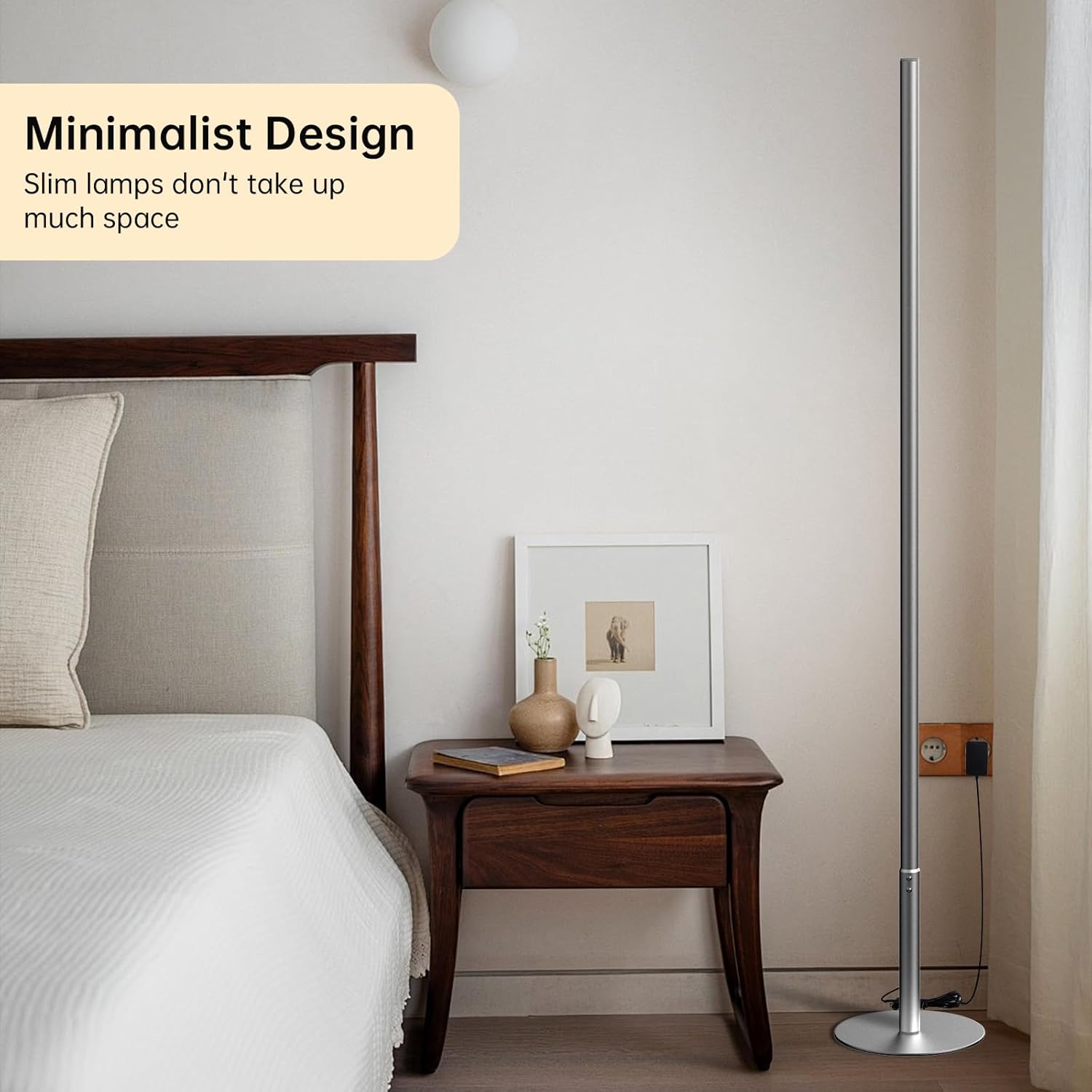 Hzitcigm Lampada da Terra Moderna Dimmerabile 147cm - immagine 6