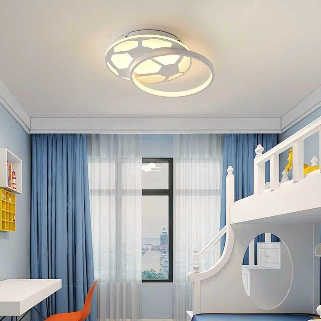 Yzbeimdai Plafoniera Cameretta Bambini Calcio 40CM - immagine 2