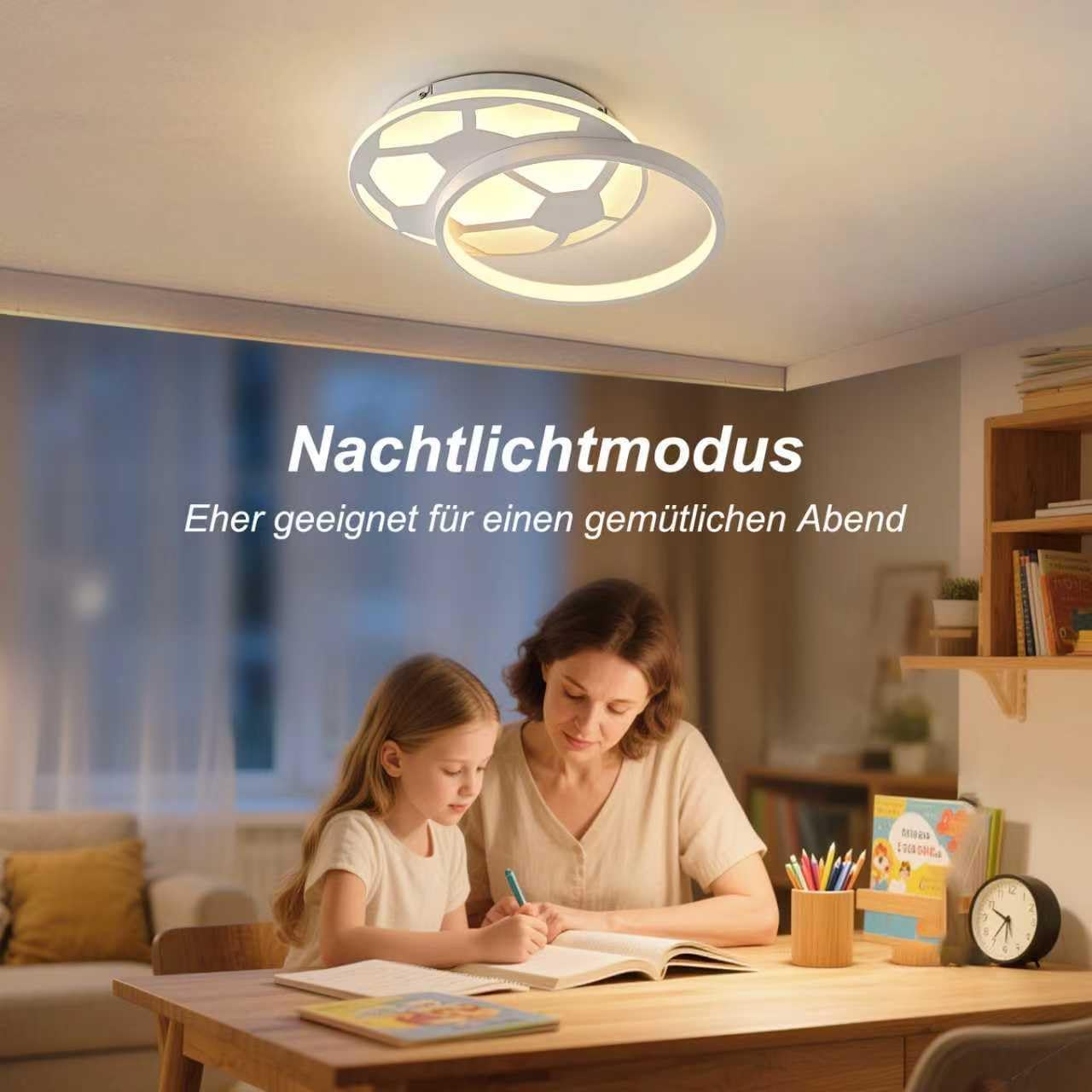 Yzbeimdai Plafoniera Cameretta Bambini Calcio 40CM - immagine 5