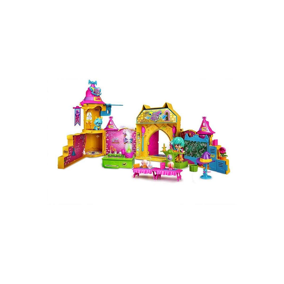 Pinypon - Scuola delle streghe, set di giocattoli e accessori con 1 figura per bambini e bambine da 4 a 8 anni, Famosa (700015074)