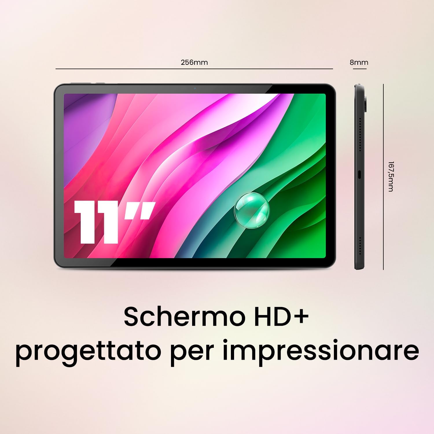 Spc Gravity 5 - Tablet 11 pollici 128GB, Nero - immagine 2