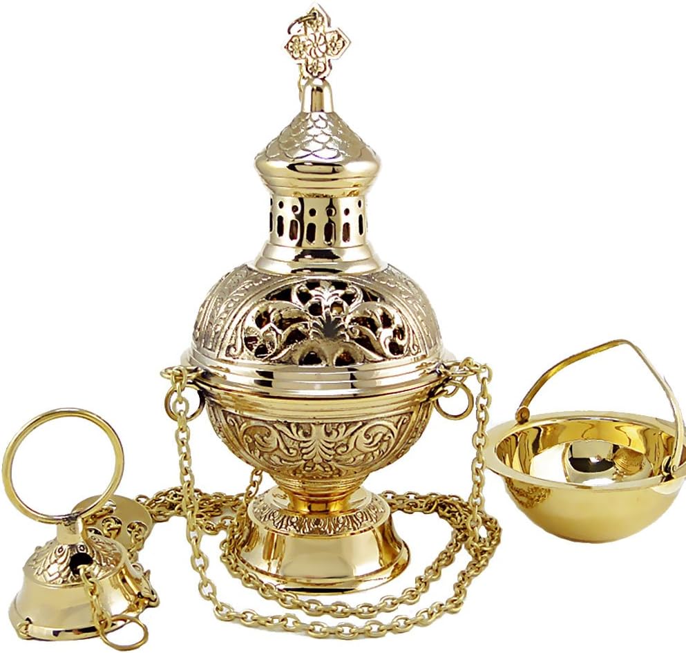 NKlaus bruciatore di incenso in ottone regalo fatto a mano 2956