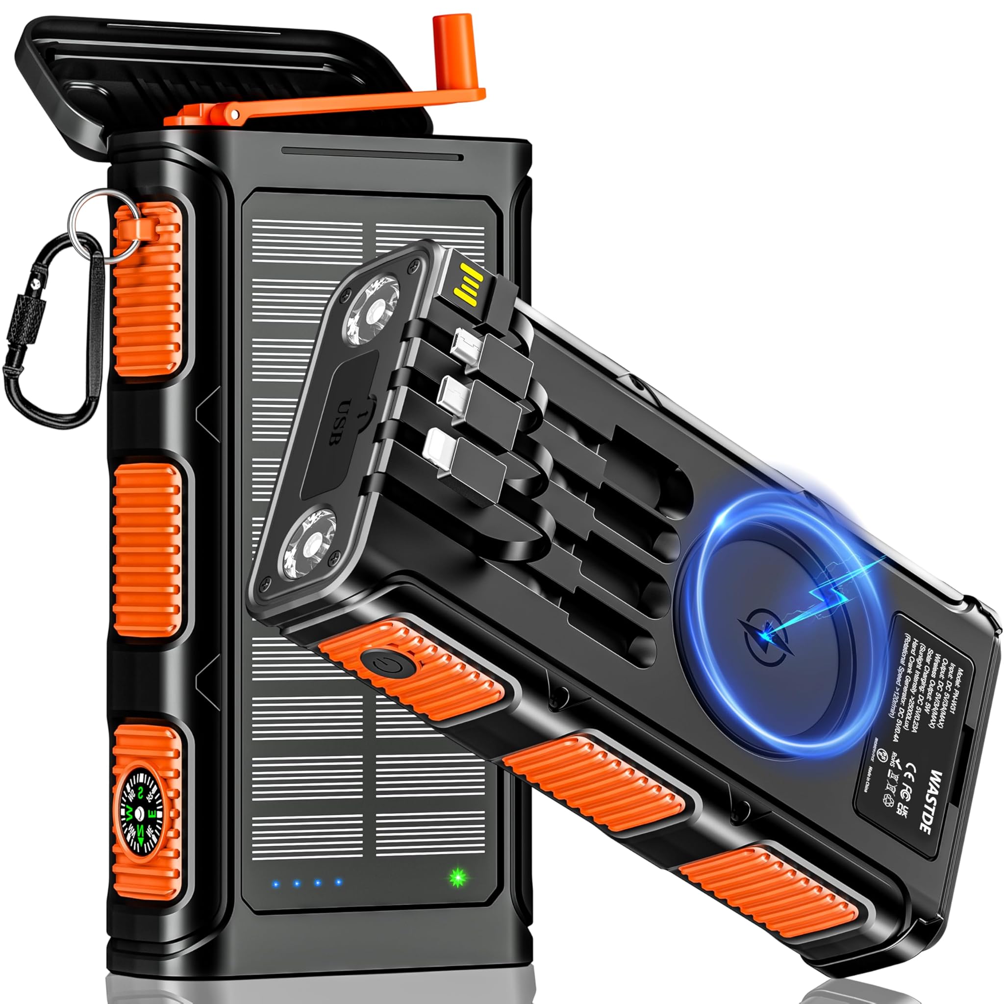 Wastde Power Bank Solare Wireless 26800mAh