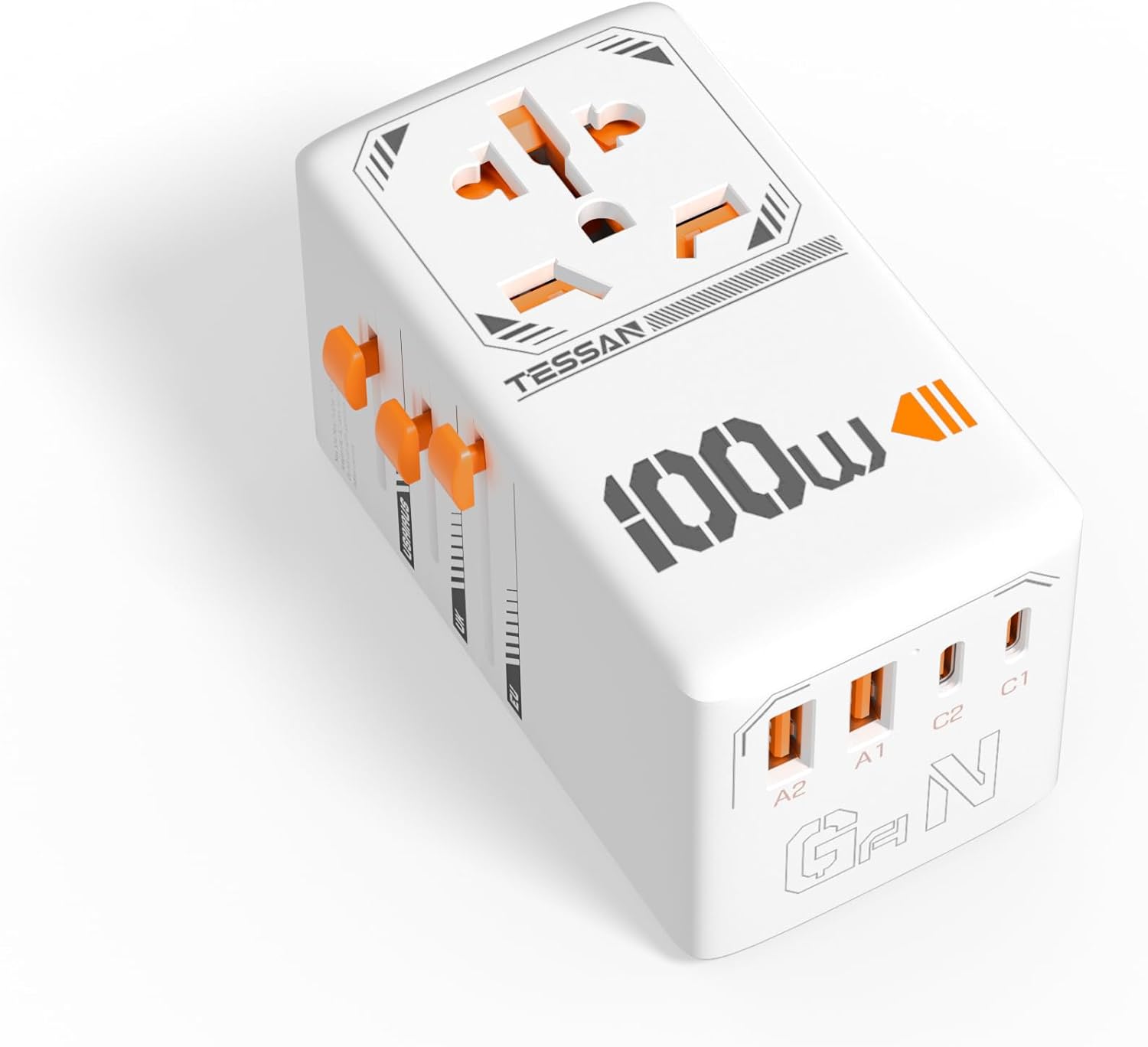 Tessan Adattatore Universale da Viaggio 100W GaN - immagine 1