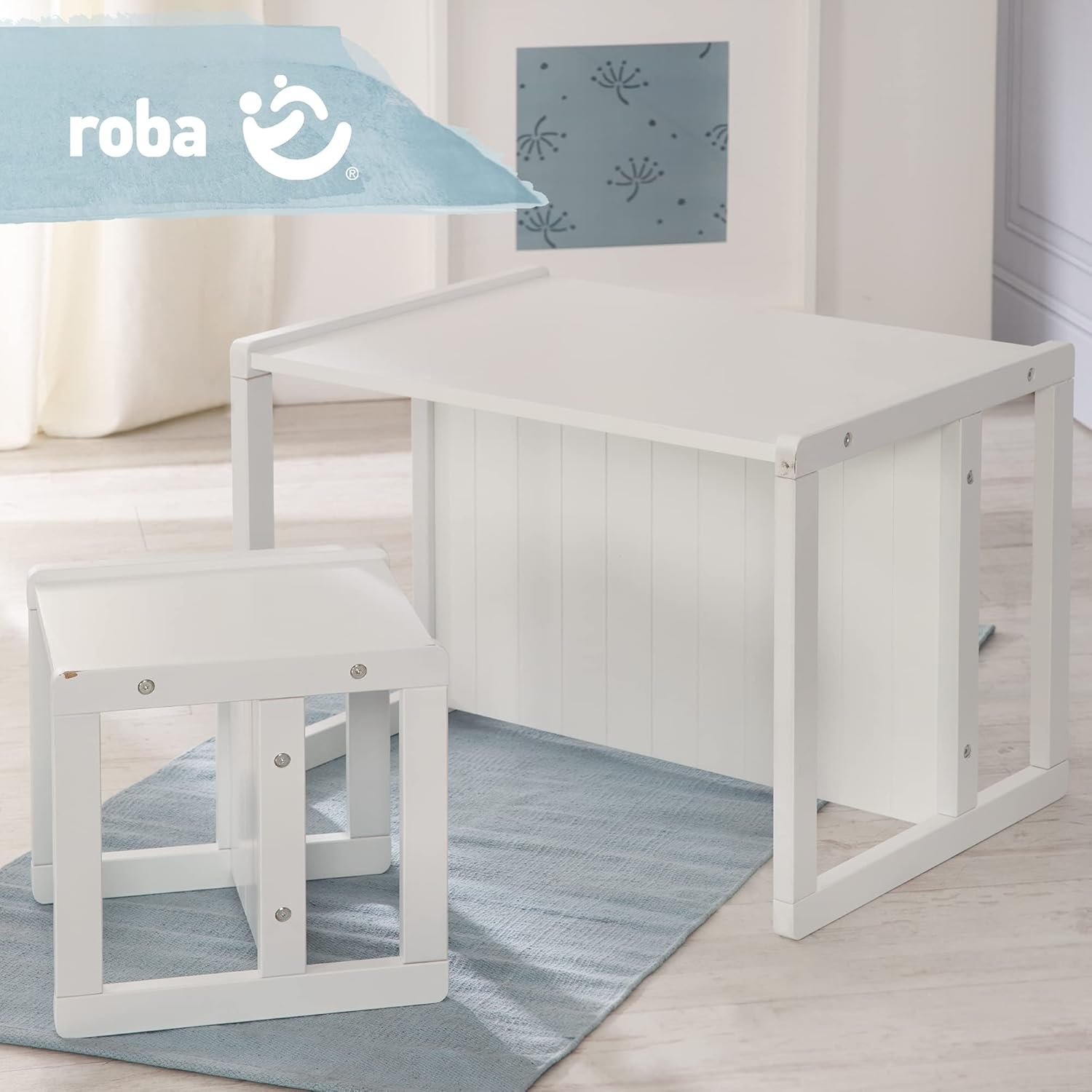 Roba Sgabello per Bambini in Legno Laccato Bianco - immagine 8