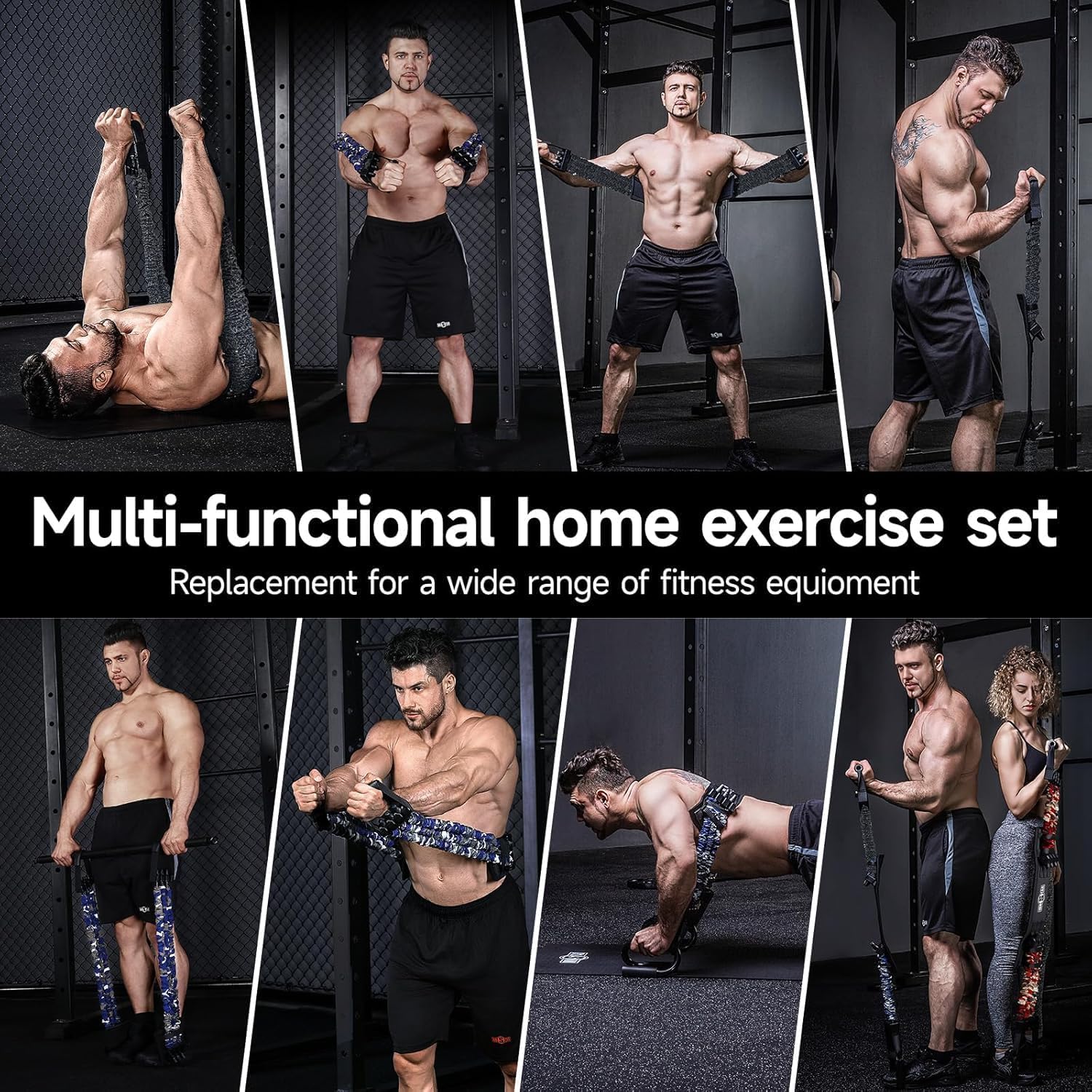 Innstar Banda Resistenza Regolabile con Barra 360kg - immagine 3