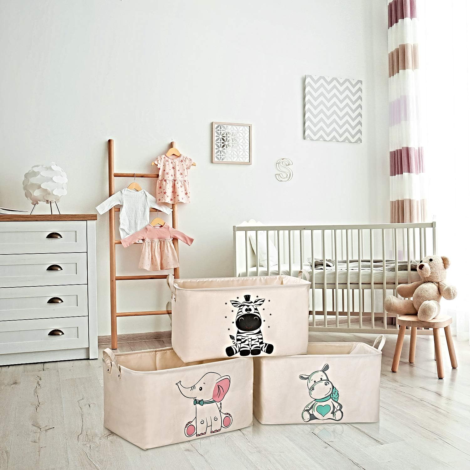 Cesta Giochi Bambini Pieghevole con Coperchio - immagine 4