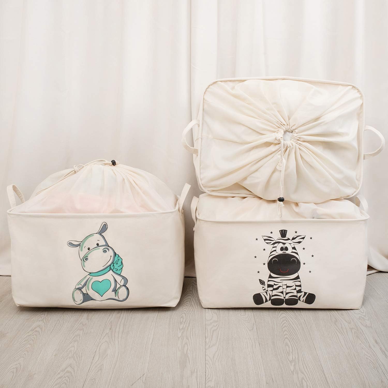 Cesta Giochi Bambini Pieghevole con Coperchio - immagine 6