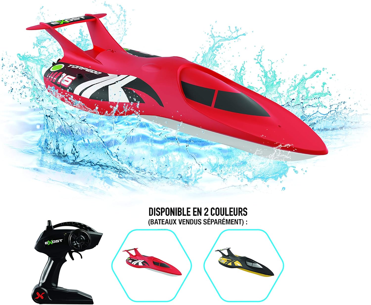 Exost - Auto Telecomandata Torpedo, Rosso - immagine 1