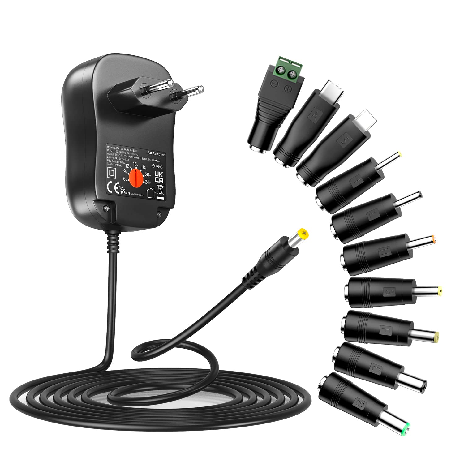 Zolt 41W Adattatore di Alimentazione Universale CA-CC