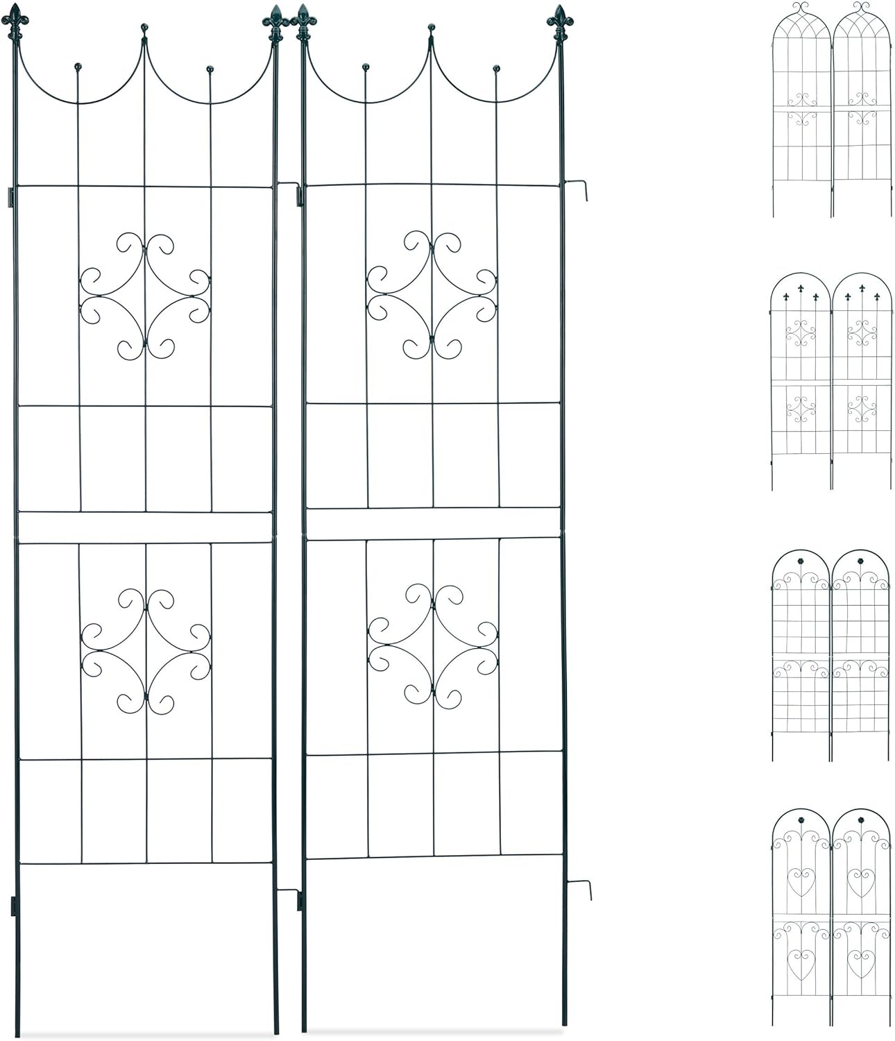 Relaxdays Set 2 Grigliati per Rampicanti 180x50cm - immagine 1