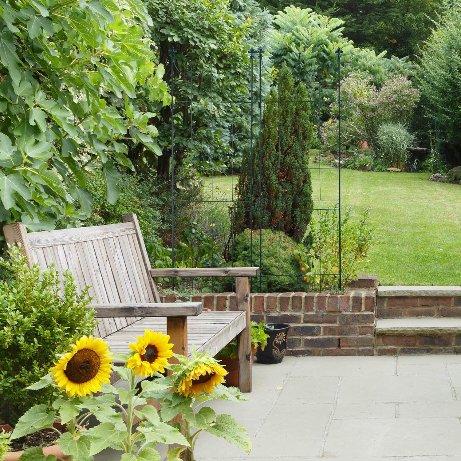 Relaxdays Set 2 Grigliati per Rampicanti 180x50cm - immagine 2