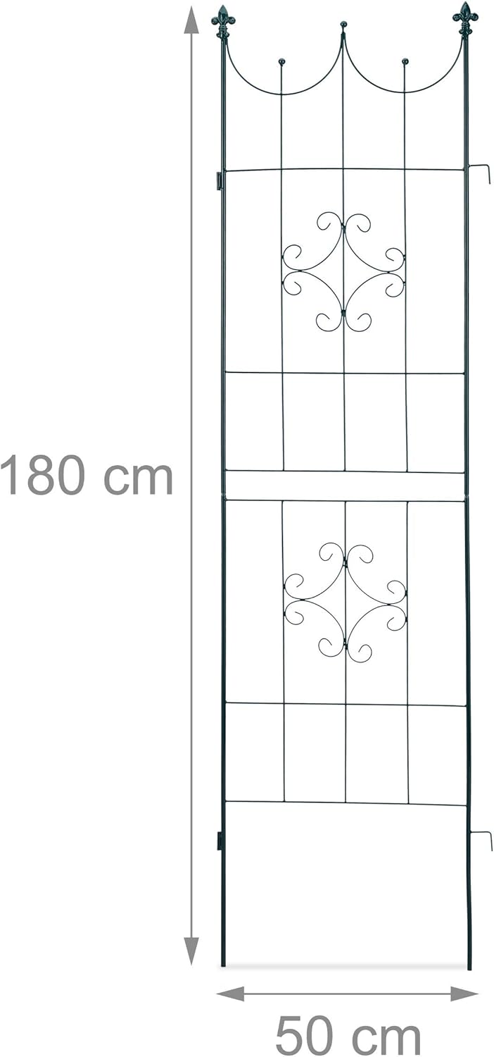 Relaxdays Set 2 Grigliati per Rampicanti 180x50cm - immagine 4