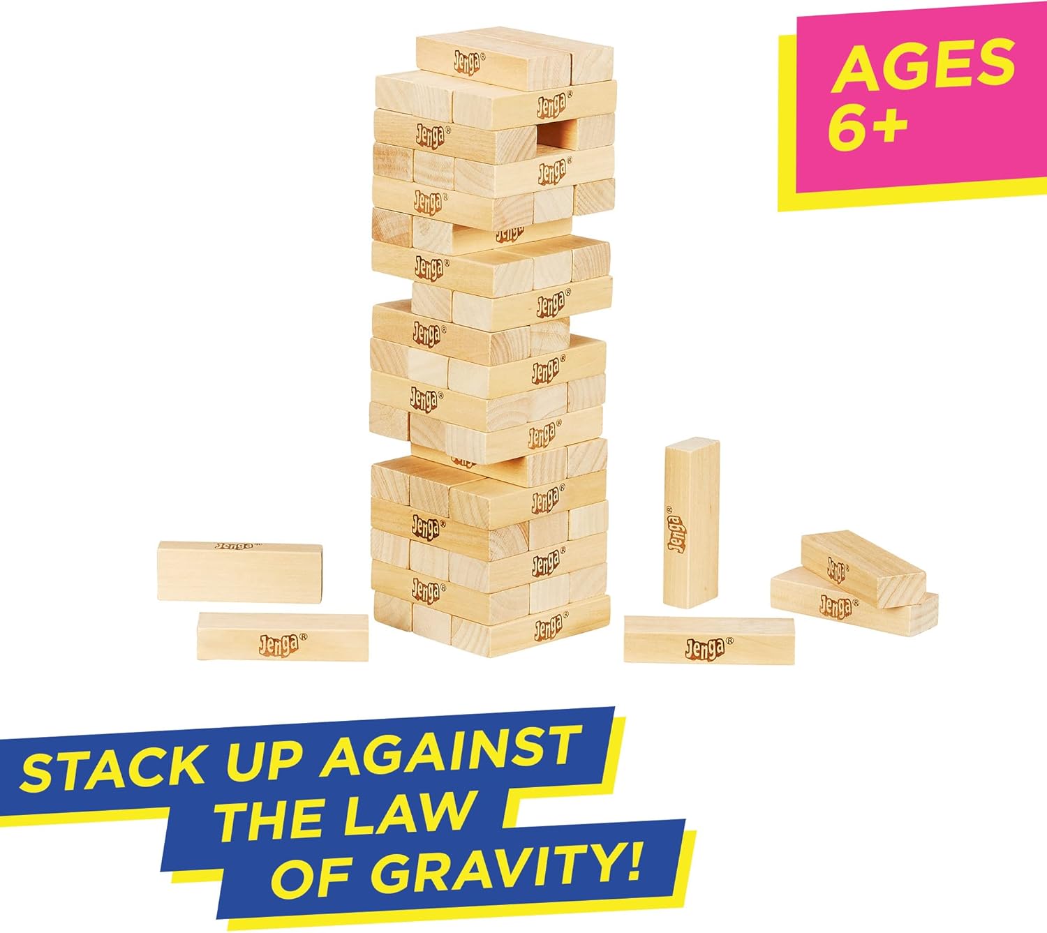 Hasbro Gaming Jenga - Gioco Originale con Mattoncini - immagine 3