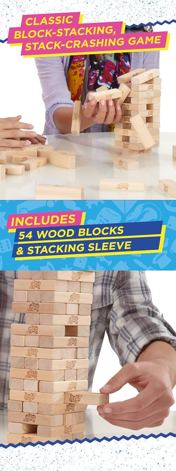 Hasbro Gaming Jenga - Gioco Originale con Mattoncini - immagine 5