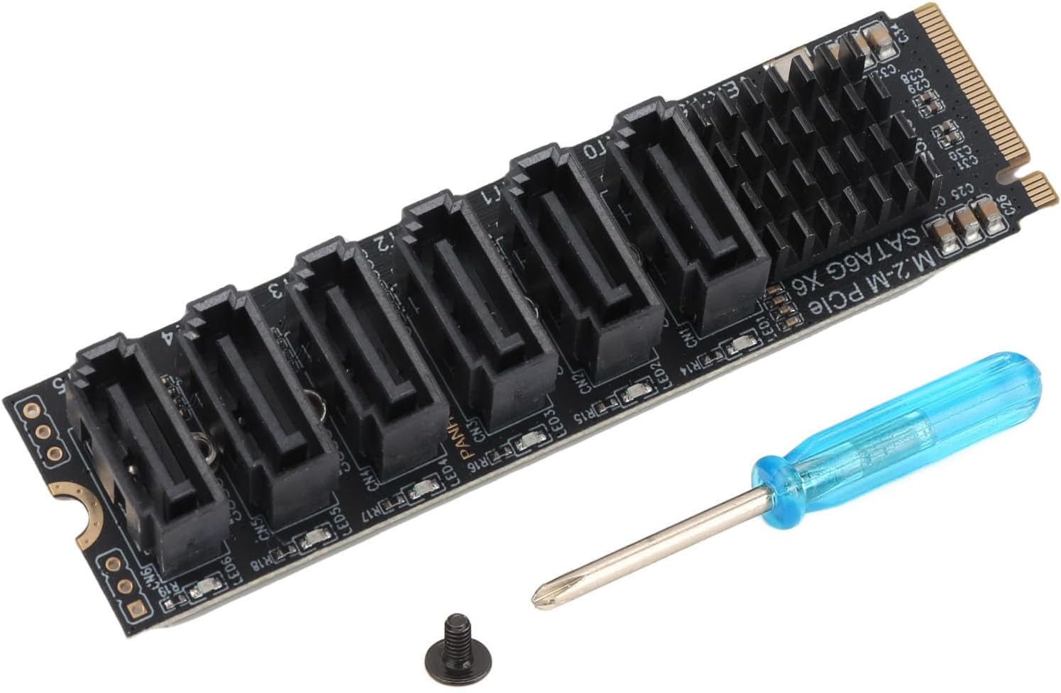 Scheda Adattatore M.2 a SATA3.0 - 5 Porte - immagine 1