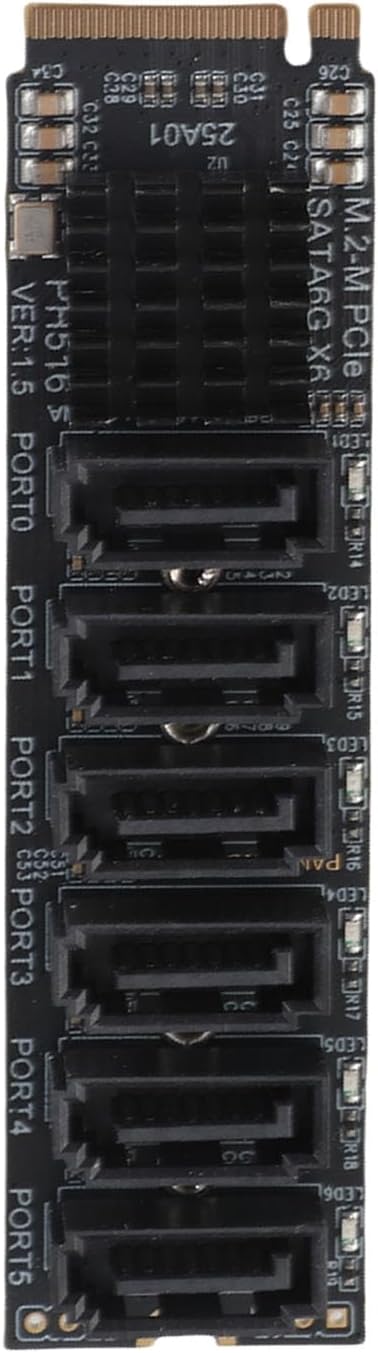 Scheda Adattatore M.2 a SATA3.0 - 5 Porte - immagine 3