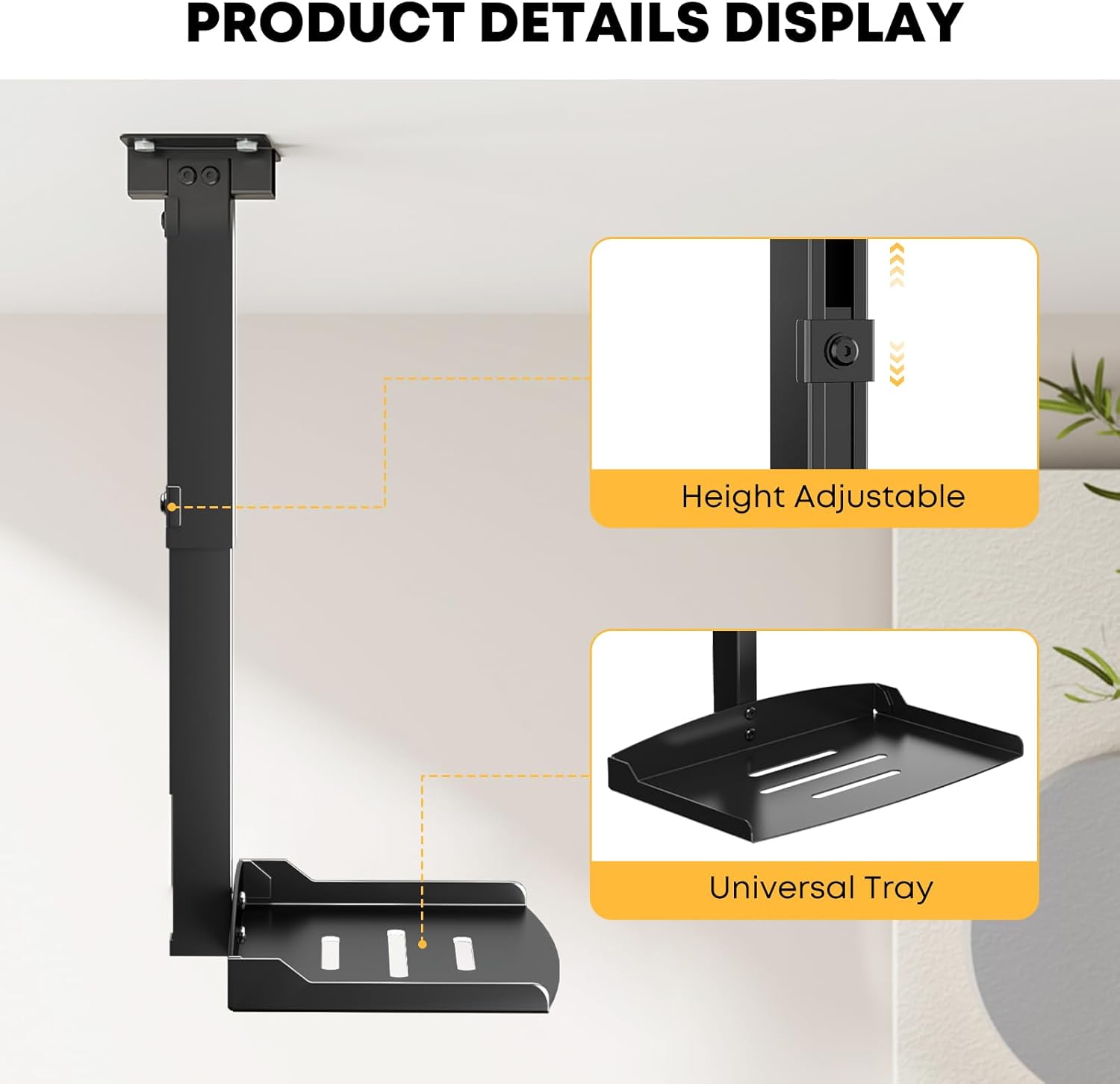 Putorsen Supporto Proiettore Soffitto e Parete, Nero - immagine 4