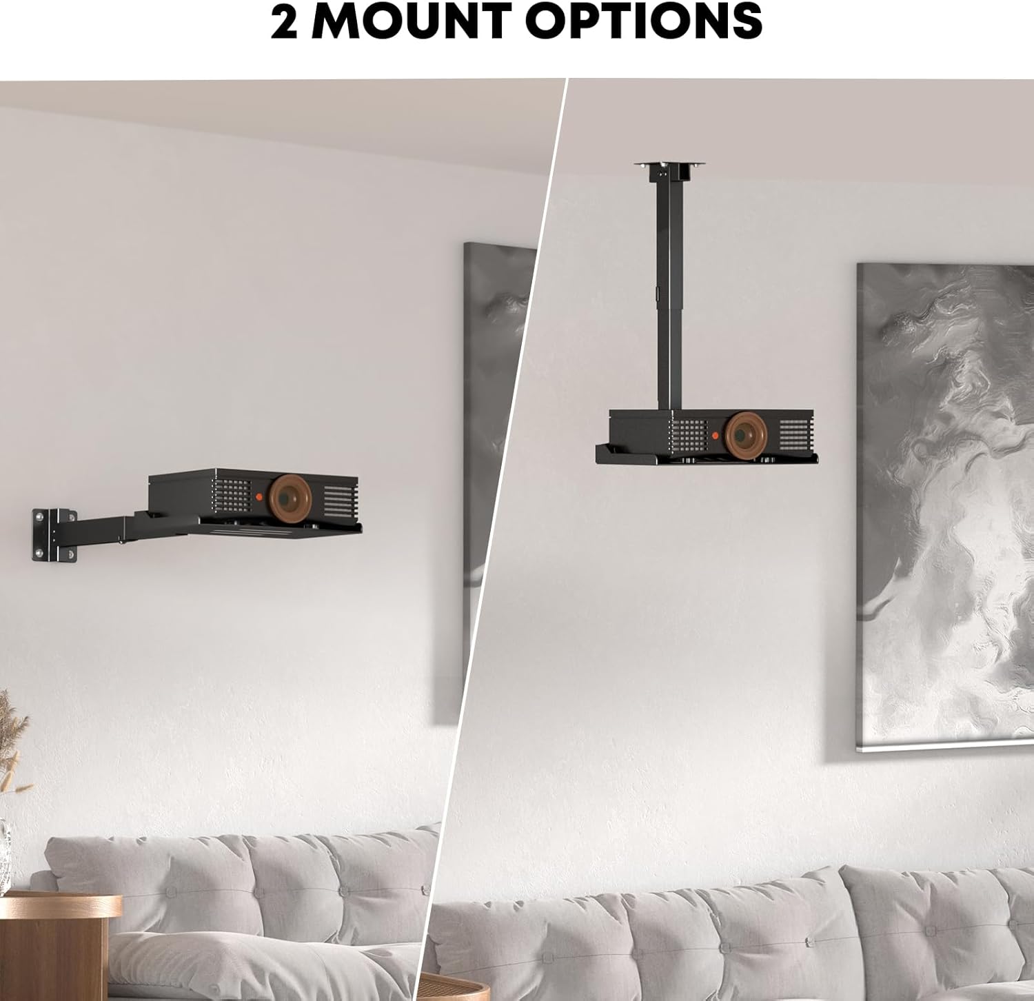 Putorsen Supporto Proiettore Soffitto e Parete, Nero - immagine 7