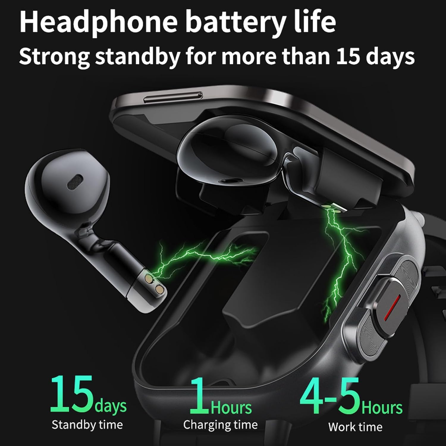 Denash Smartwatch e Auricolari 2 in 1, 2,01'' HD - immagine 7