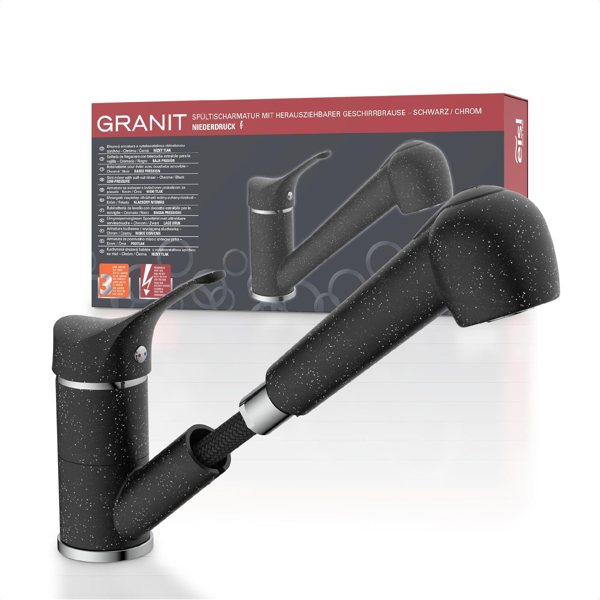 Eisl NI183SMCR-LP - Rubinetto Cucina Bassa Pressione Granit