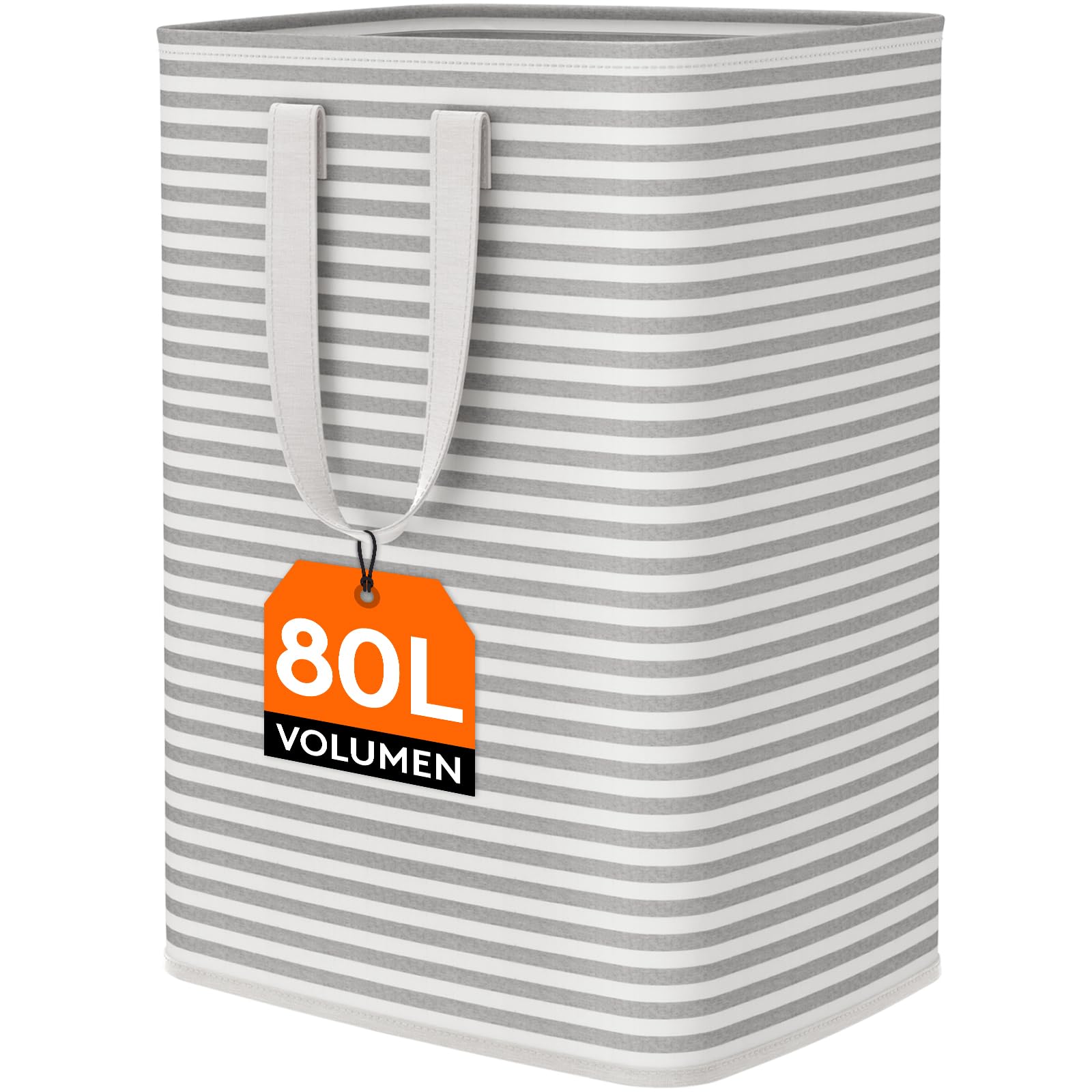 Lifewit Cesto Portabiancheria Autoportante 80L, Grigio