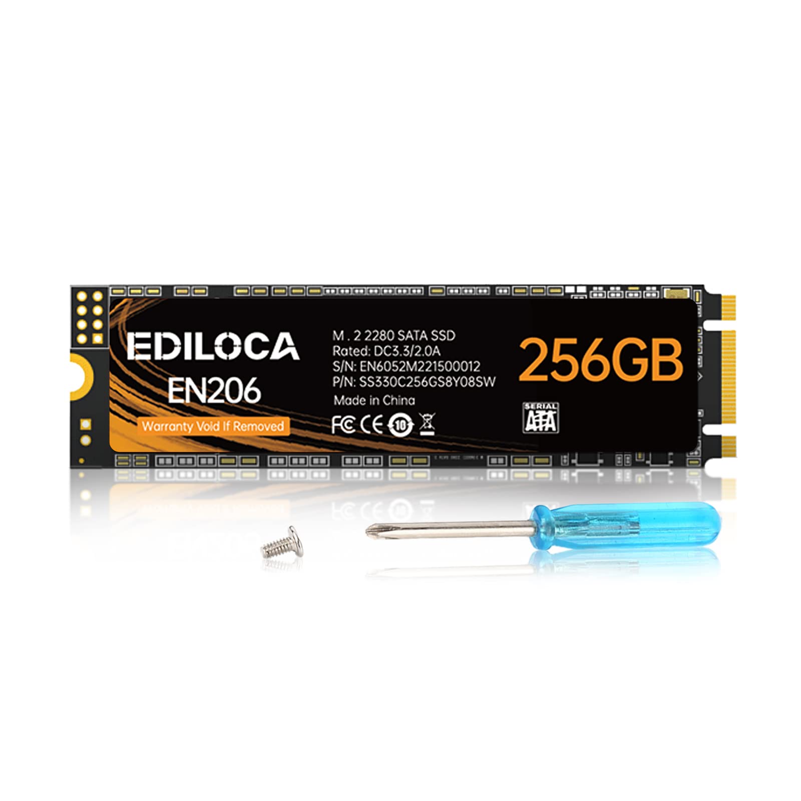 Ediloca EN206 256GB M.2 SSD SATA III 6Gb/s