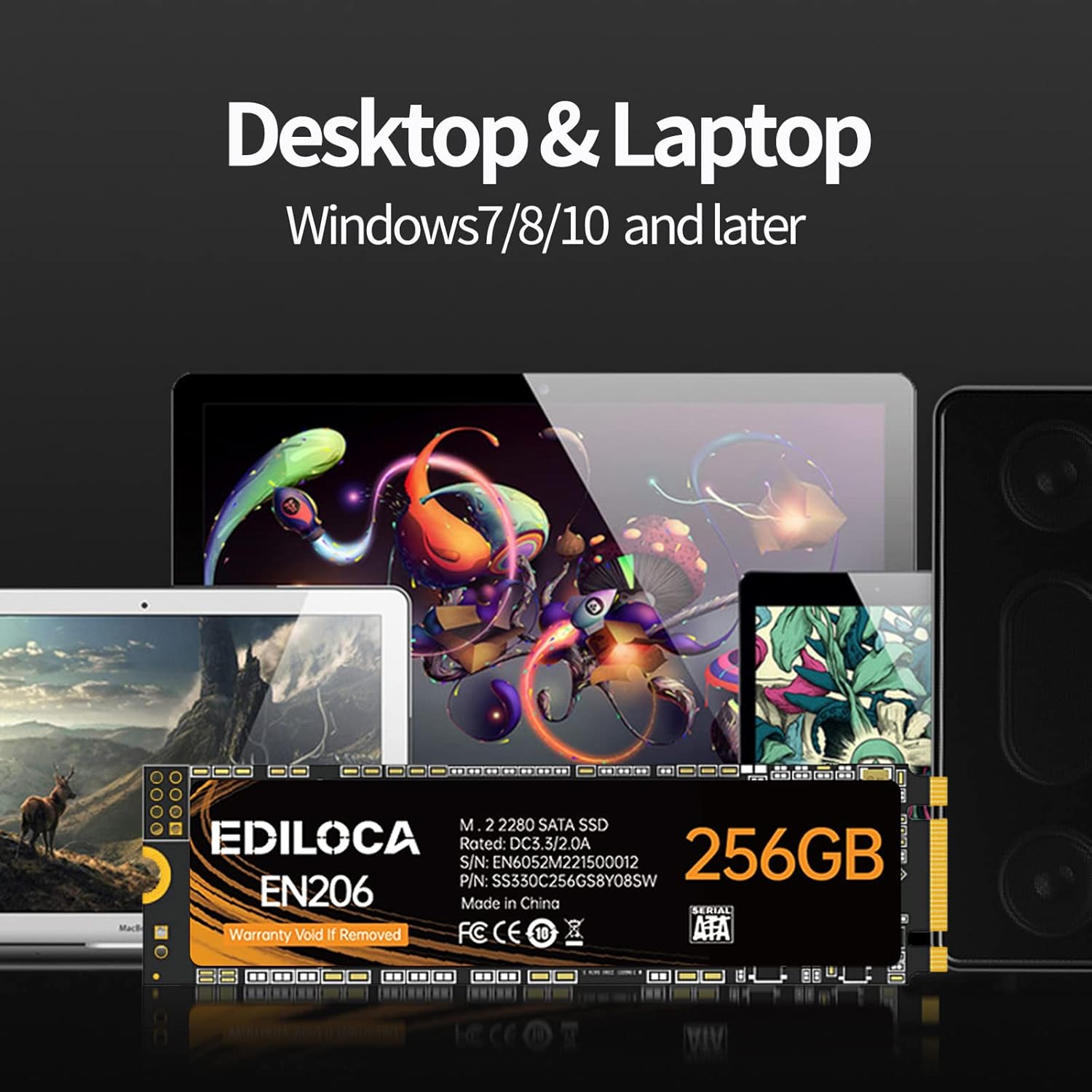 Ediloca EN206 256GB M.2 SSD SATA III 6Gb/s - immagine 5