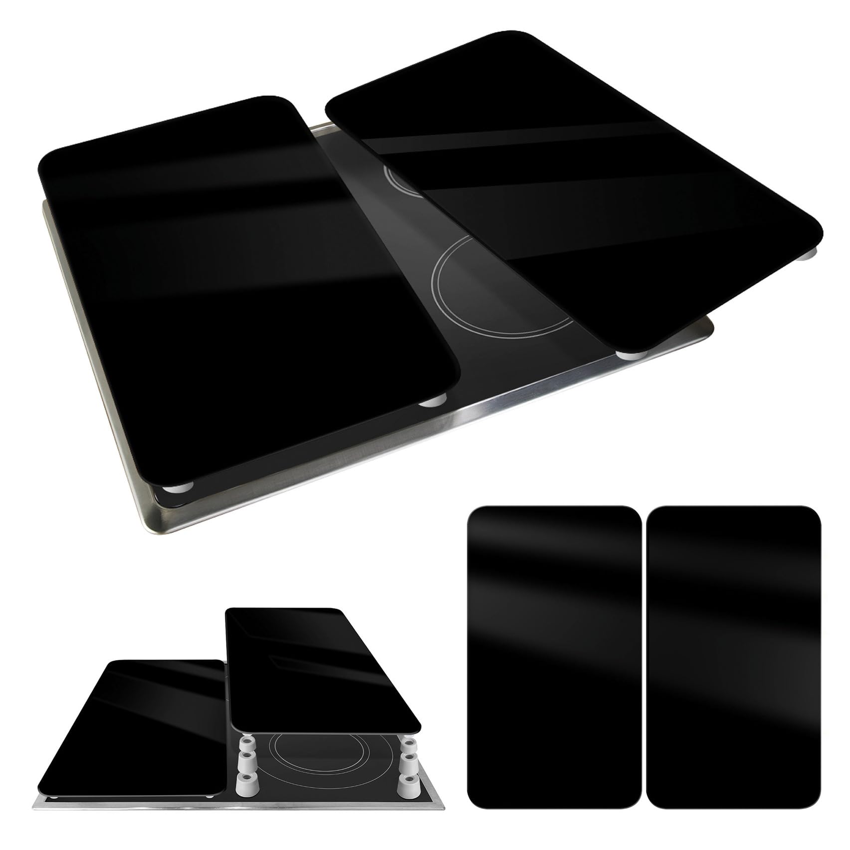 Wenko Coprifornelli Universale Mod Nero 2 pezzi