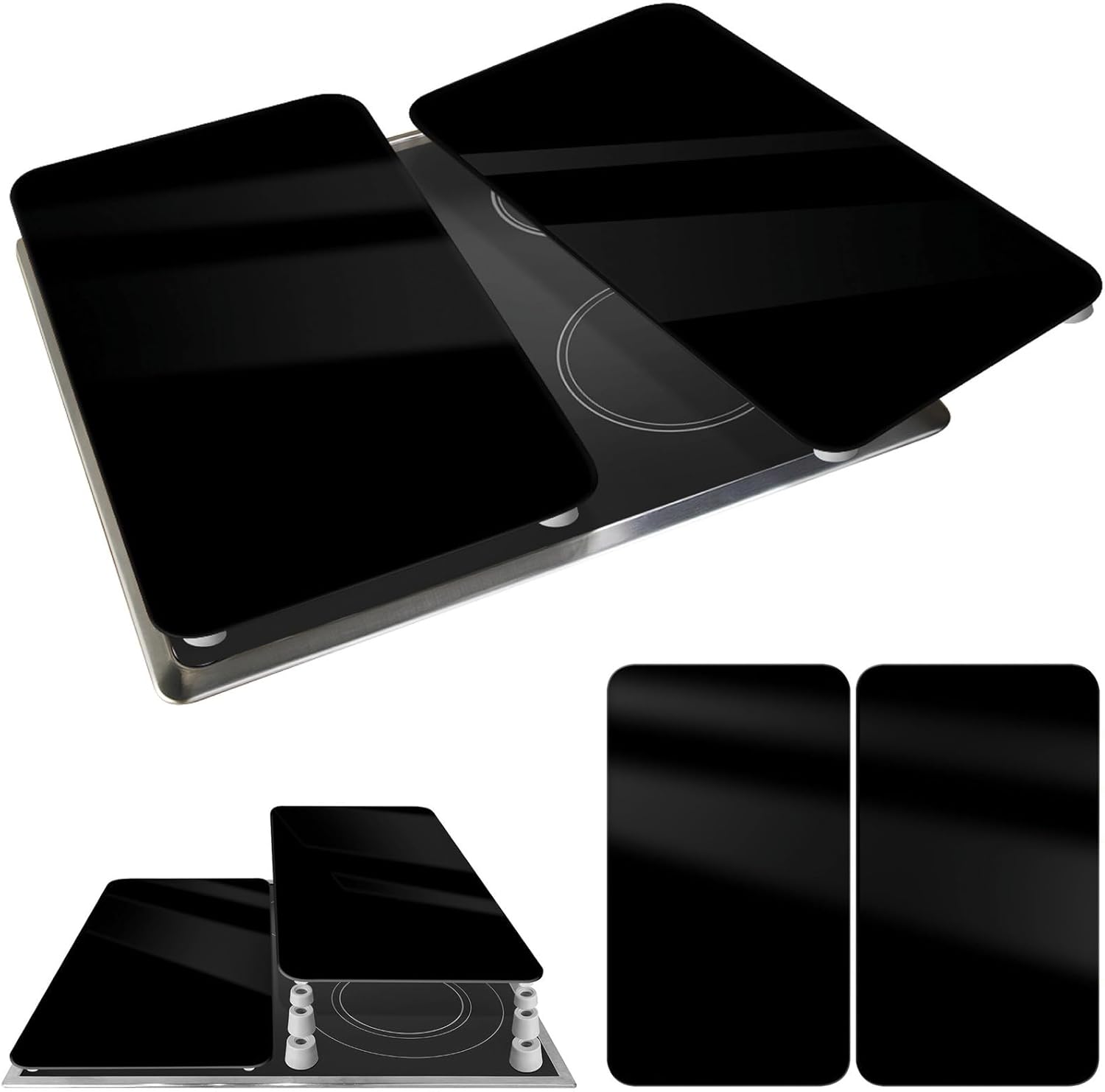 Wenko Coprifornelli Universale Mod Nero 2 pezzi - immagine 1