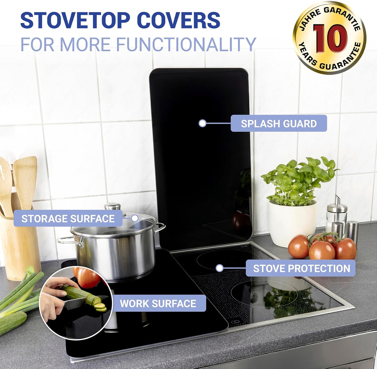 Wenko Coprifornelli Universale Mod Nero 2 pezzi - immagine 2