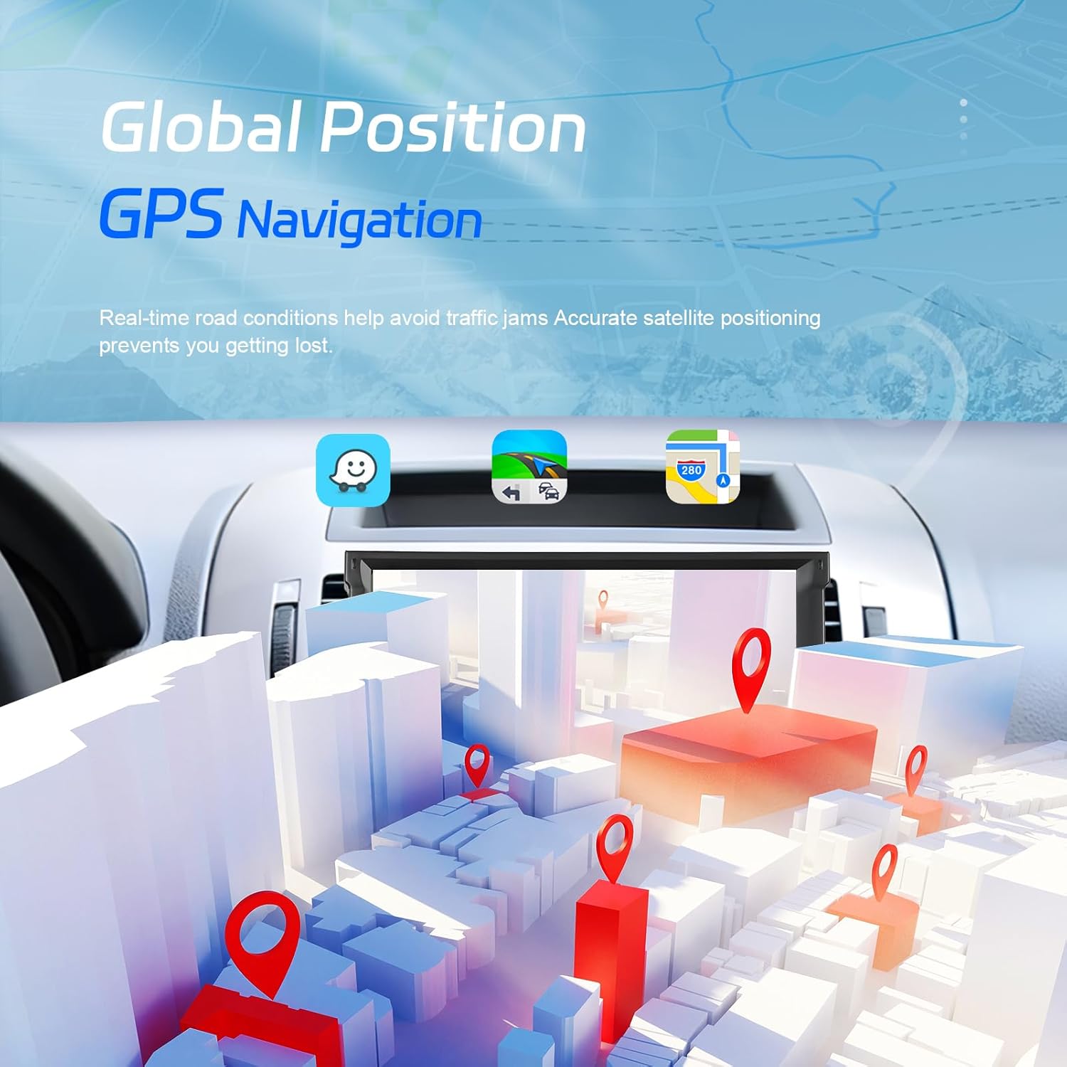 Sixwin Autoradio Android 1 Din 7" con Wireless Carplay - immagine 6