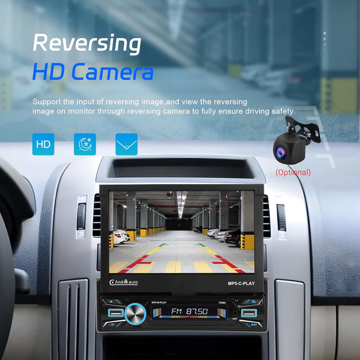 Sixwin Autoradio Android 1 Din 7" con Wireless Carplay - immagine 7