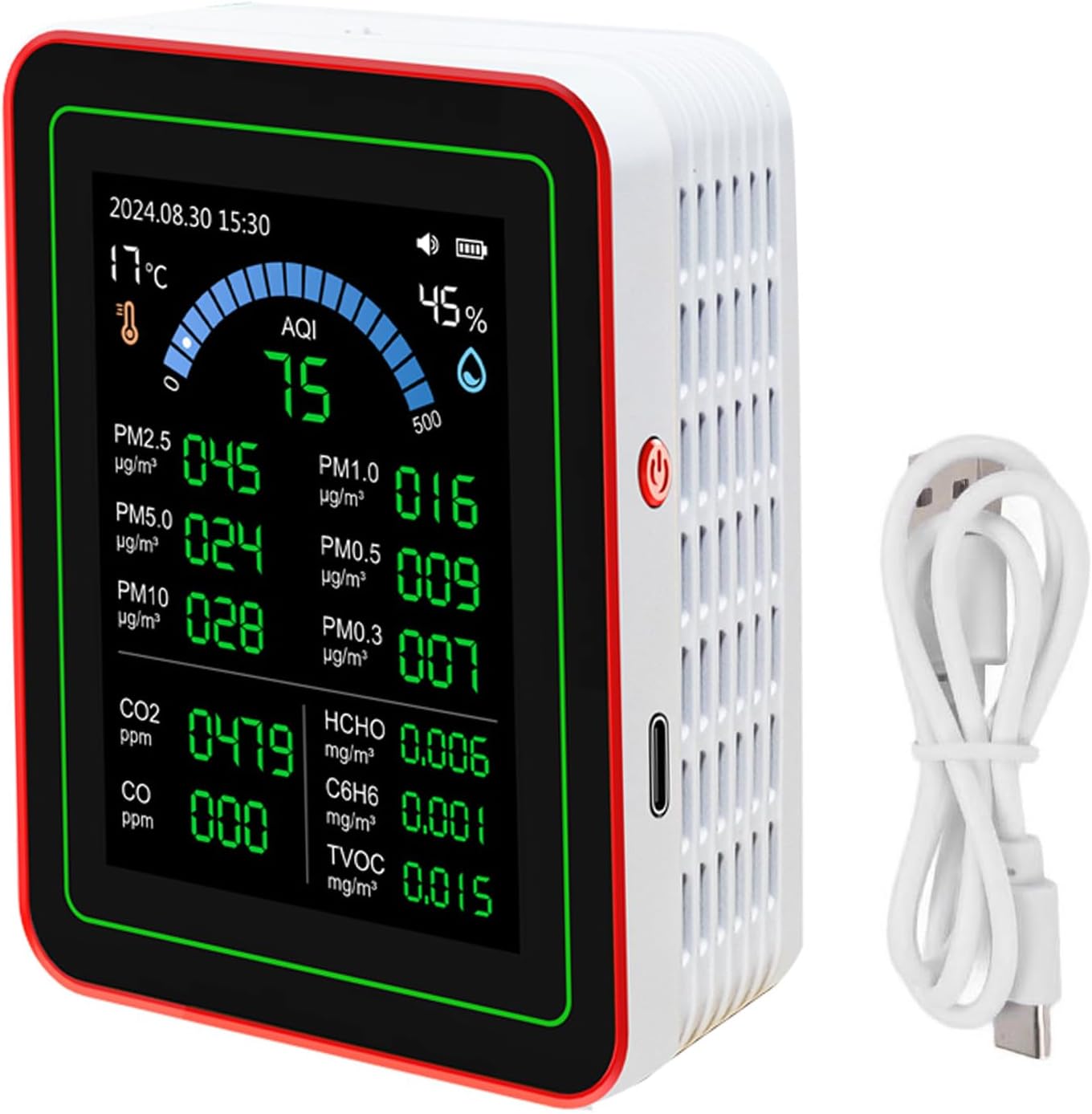 Rilevatore Qualità Aria 18 in 1 con Display LCD - immagine 1