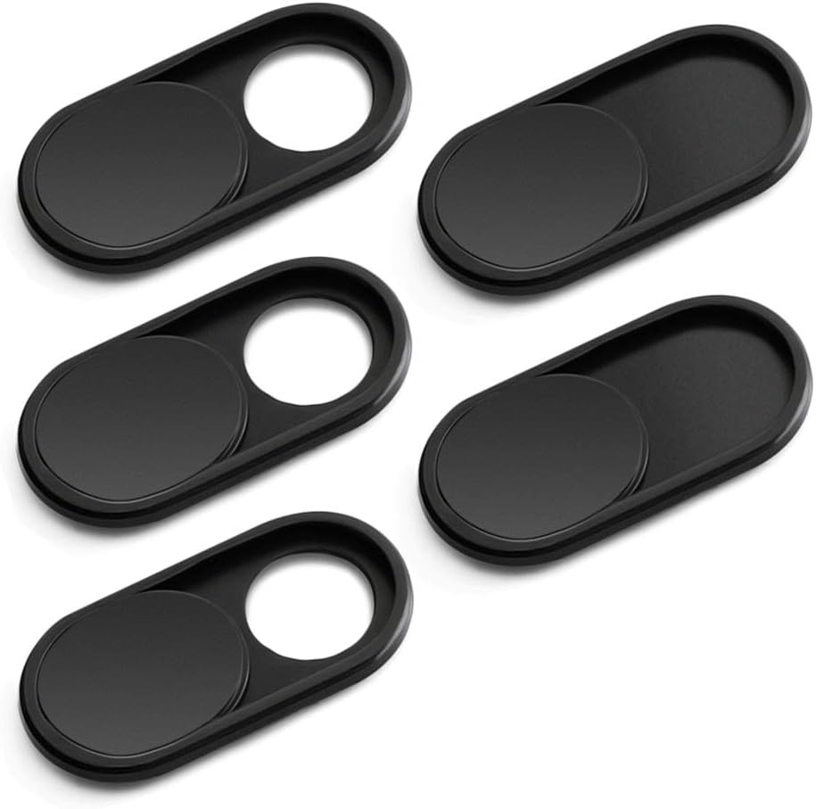 Cloudvalley Copri Webcam W3 in Metallo (5-Pack), Black - immagine 1